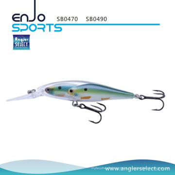 Приманка для рыболовных снастей Anglo Select Glass Minnow для приманки с креплением Vmc Treble Hooks (SB0490)